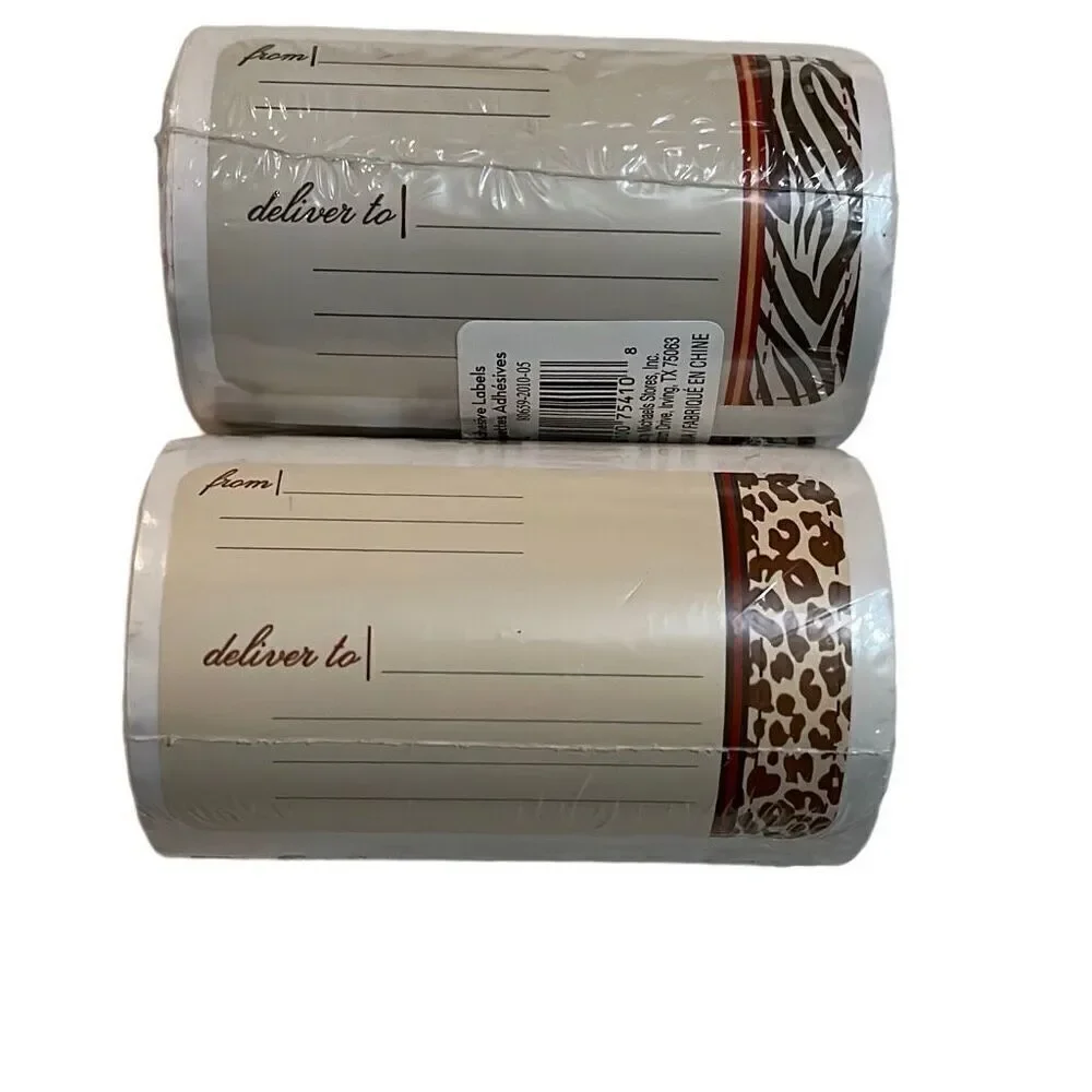 Animal Print Adhesive Labels